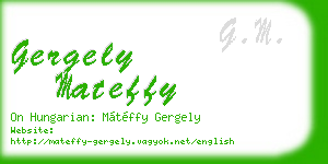 gergely mateffy business card