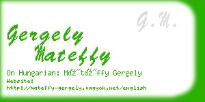 gergely mateffy business card